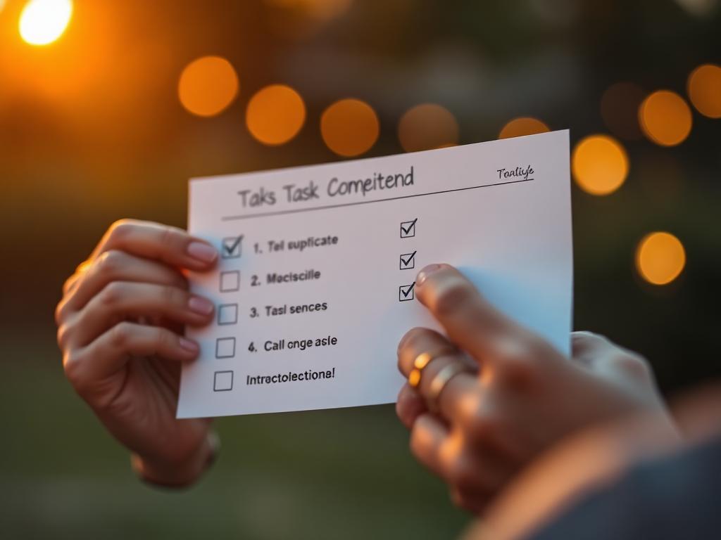 Completed task card showing achievements of the day